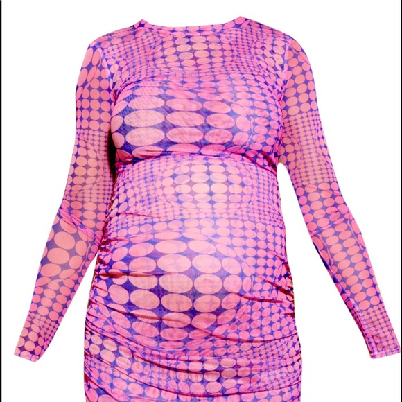 New bodycon mesh maternity dress size 12 - Picture 3 of 3